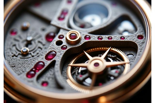 Close-up of a finely crafted automatic watch movement